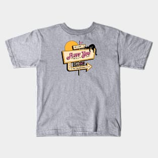 Fluff You Black Cat in orange Kids T-Shirt